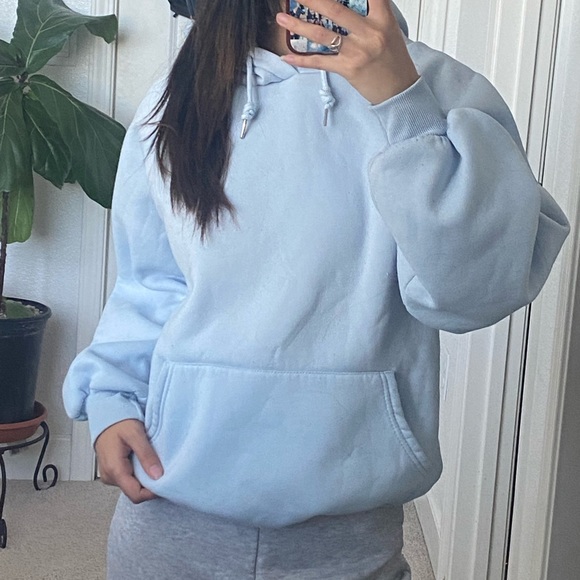 Sweaters - Sky Blue Hoodie Sweater